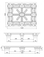 Paleta INKA
Wymiar przemysłowy
1000 × 1200 mm 
INKA Typ F10-2 
Wymiar przemysłowy