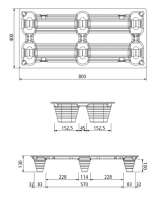 Paleta INKA
Wymiar EURO
400 × 800 mm 
INKA Typ F36 
1/3 wymiaru Euro