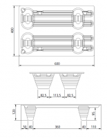 Paleta INKA
Wymiar EURO
400 × 600 mm 
INKA Typ F44 
1/4 wymiaru Euro