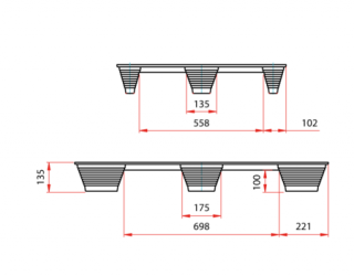 Paleta INKA
Wymiar kontenerowy
760 × 1140 mm 
INKA Typ F76 
Wymiar kontenerowy